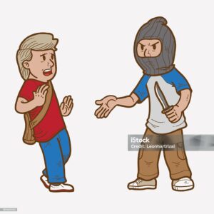 Illustration of robbery