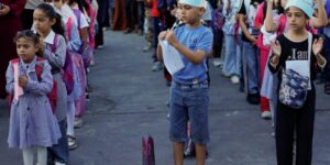 Alunos voltam às aulas presenciais em Gaza depois de três anos