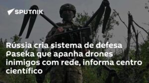 Rússia cria sistema de defesa Paseka que apanha drones inimigos com rede, informa centro científico