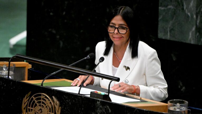 Delcy diz que Venezuela terá eleições 'no momento correto' e agradece a Trump na ONU