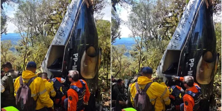 Corpos de vítimas de queda de helicóptero em SC são liberados