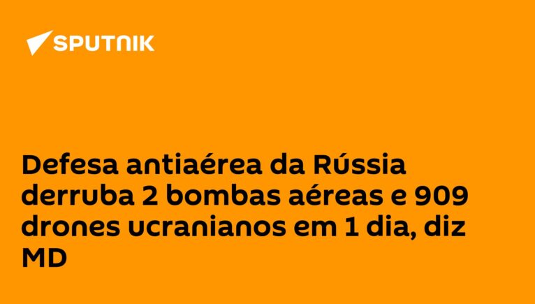 Defesa antiaérea da Rússia derruba 2 bombas aéreas e 909 drones ucranianos em 1 dia, diz MD